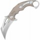 Couteau Kubey Wrath Karambit Tan Manche G10 Lame Acier 14C28N IKBS Linerlock Clip KUB261C - Livraison Gratuite