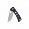 Couteau QSP Unicorn Black Purple Manche G10 Lame Acier 14C28N IKBS Button Lock Clip QS156B1 - Livraison Gratuite