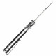 Couteau CJRB Pyrite Bowie Ebony Manche Bois Lame Acier AR-RPM9 Sand Polish IKBS Button Lock Clip J1942EBN - Livraison Gratuite