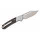 Couteau CJRB Pyrite Bowie Ebony Manche Bois Lame Acier AR-RPM9 Sand Polish IKBS Button Lock Clip J1942EBN - Livraison Gratuite
