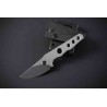 Couteau Petrified Fish Bison Lame Acier 14C28N Gray SW Manche Acier Etui Kydex Tek-Lok Clip PFKE13GAW - Livraison Gratuite