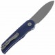 Couteau Petrified Fish ElCamino Blue Manche Micarta Lame Acier N690 SW IKBS Liner Lock Clip PFKE16BMGAW - Livraison Gratuite