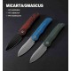 Couteau Petrified Fish ElCamino Blue Manche Micarta Lame Acier N690 SW IKBS Liner Lock Clip PFKE16BMGAW - Livraison Gratuite