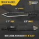 Sabre Sierra Zulu Trident Machete Lame Acier 3Cr13 Manche ABS Etui Ballistic Nylon SZ5606 - Livraison Gratuite