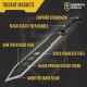 Sabre Sierra Zulu Trident Machete Lame Acier 3Cr13 Manche ABS Etui Ballistic Nylon SZ5606 - Livraison Gratuite