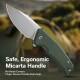 Couteau CIVIVI Regulatron Green Manche Micarta Lame Acier Nitro-V Satin IKBS Linerlock Clip CIVC230062 - Livraison Gratuite