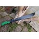 Coupe Coupe Bowie Machette Guide d'Amazonie Lame Acier 3Cr13 Manche ABS Black Green Etui Nylon - Livraison Gratuite