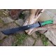 Coupe Coupe Bowie Machette Guide d'Amazonie Lame Acier 3Cr13 Manche ABS Black Green Etui Nylon - Livraison Gratuite