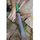 Coupe Coupe Bowie Machette Guide d'Amazonie Lame Acier 3Cr13 Manche ABS Black Green Etui Nylon - Livraison Gratuite