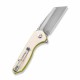 Couteau CIVIVI ExOne Ivory Manche G10 Lame Tanto Reverse Nitro-V IKBS Linerlock Clip CIVC230362 - Livraison Gratuite