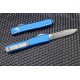 Couteau Microtech 121-4BL Ultratech AUTO OTF Premium Blade Manche Blue Alu Made USA MCT1214BL - Livraison Gratuite