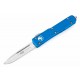 Couteau Microtech 121-4BL Ultratech AUTO OTF Premium Blade Manche Blue Alu Made USA MCT1214BL - Livraison Gratuite