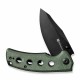 Couteau Sencut Excalis Green Micarta Lame Acier 9Cr18MoV Tanto Reverse Blk IKBS Liner Lock Clip S230683 - Livraison Gratuite
