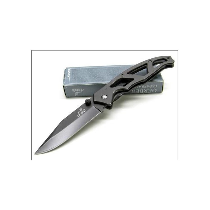 Couteau Gerber Paraframe I Fine Edge Acier Chirurgical Titane Manche Acier Titane G8446 - Livraison Gratuite