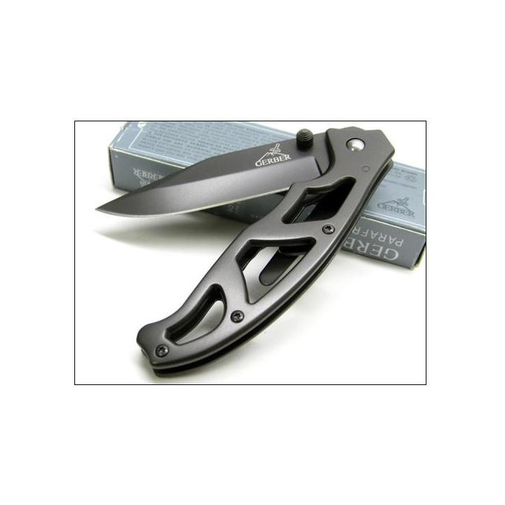Couteau Gerber Paraframe I Fine Edge Acier Chirurgical Titane Manche Acier Titane G8446 - Livraison Gratuite