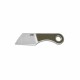 Couteau de Cou CJRB Chip Green Manche G10 Lame Cleaver Acier AR-RPM9 Etui Cuir J1939GN - Livraison Gratuite