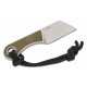 Couteau de Cou CJRB Chip Green Manche G10 Lame Cleaver Acier AR-RPM9 Etui Cuir J1939GN - Livraison Gratuite