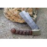 Beau Couteau Gentleman Lame Damas 128 Couches Butcher Manche Bois Fab Artisanat - Livraison Gratuite
