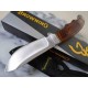 Couteau de Chasse Browning Skinner Manche Bois Lame Acier Inox Etui Nylon BR0487 - Livraison Gratuite