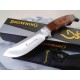 Couteau de Chasse Browning Skinner Manche Bois Lame Acier Inox Etui Nylon BR0487 - Livraison Gratuite