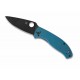 Couteau Spyderco Tenacious Blue Titane Lame Acier 8Cr13MoV Framelock Clip SC122TIBLBKP - Livraison Gratuite