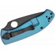 Couteau Spyderco Tenacious Blue Titane Lame Acier 8Cr13MoV Framelock Clip SC122TIBLBKP - Livraison Gratuite