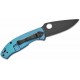 Couteau Spyderco Tenacious Blue Titane Lame Acier 8Cr13MoV Framelock Clip SC122TIBLBKP - Livraison Gratuite