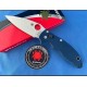 Couteau Spyderco Manix 2 Cobalt Blue G10 Lame Acier CPM-SPY27 Satin Ball Bearing Lock USA SC101GPCBL2 - Livraison Gratuite