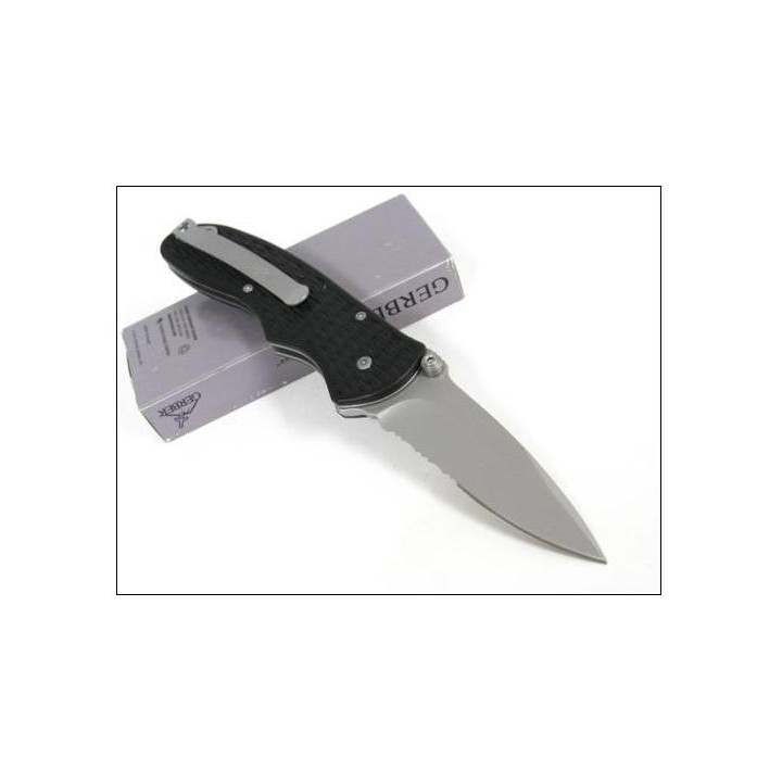 Couteau Gerber F.A.S.T. Draw Lame Acier 440 Serrated Manche Fibre Nylon G7161 - Livraison Gratuite
