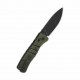 Couteau QSP Ripley Green Manche G10 Lame Acier 14C28N BLK IKBS Glyde Lock Clip QS160C2 - Livraison Gratuite