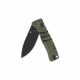 Couteau QSP Ripley Green Manche G10 Lame Acier 14C28N BLK IKBS Glyde Lock Clip QS160C2 - Livraison Gratuite