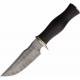 Couteau de Chasse Fox-N-Hound Damas Lame Fixe 256 Couches Manche Bois Etui Cuir FH123 - Livraison Gratuite