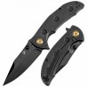 Couteau Kansept Rei Black Manche Titane Lame Acier CPM-20CV Drop Point IKBS Framelock Clip K1061A1 - Livraison Gratuite
