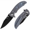 Couteau Kansept Rei Blue Manche Titane Lame Acier CPM-20CV Drop Point IKBS Framelock Clip K1061A3 - Livraison Gratuite