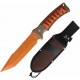 Couteau Marbles Orange Tanto Lame Acier Inox Manche Tan/Orange Etui Nylon MR716 - Livraison Gratuite