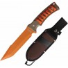 Couteau Marbles Orange Tanto Lame Acier Inox Manche Tan/Orange Etui Nylon MR716 - Livraison Gratuite