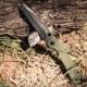 Couteau Browning Branded Rock OD Green Manche G10 Handle Lame Tanto Acier 7Cr17MoV Framelock Clip BR0507 - Livraison Gratuite