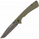 Couteau Browning Branded Rock OD Green Manche G10 Handle Lame Tanto Acier 7Cr17MoV Framelock Clip BR0507 - Livraison Gratuite