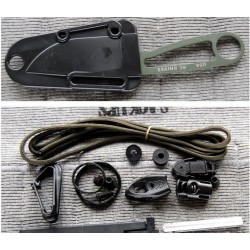 COUTEAU RAT CUTLERY / ESEE SURVIE AVEC KIT - RCIODK Rat Cutlery Izula OD Green Survival Kit USA 