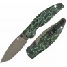 Couteau QSP Turtle Punk Black/Green G10 Lame Tanto Acier 14C28N IKBS Linerlock CLip QS158C2 - Livraison Gratuite
