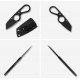 Couteau Kizer Bowtie Lame Acier D2 BLK Reverse Tanto Manche Acier Etui Kydex Clip KI1061A2 - Livraison Gratuite