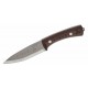 Couteau Condor Druid Scandi Lame Acier Carbone 1095 Manche Noyer Etui Cuir Made Salvador CTK397445HC - Livraison Gratuite