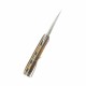 Couteau Kubey Hyde Yellow Manche Ultem Lame Acier Sandvik 14C28N IKBS Linelock Clip KUB2104I - Livraison Gratuite