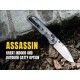 Couteau Kizer Assassin Blue Denim Lame Acier Nitro V Manche Micarta Clutch Lock Clip KIV3549A2 - Livraison Gratuite