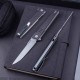 Couteau Real Steel Kikashi Black Manche G10/Carbon Fiber Lame Acier 14C28N SW IKBS Linerlock Clip RS8071CS - Livraison Gratuite