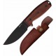 Couteau Bushcraft Ontario Rat-3 Wood Lame Acier Carbone Manche Bois Etui Cuir Made USA ON8675 - Livraison Gratuite