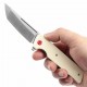 Couteau Kansept Anomaly Ivory Manche G10 Lame Tanto Acier CPM-S35VN Satin IKBS Liner Lock Clip K2038T5 - Livraison Gratuite