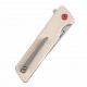 Couteau Kansept Anomaly Ivory Manche G10 Lame Tanto Acier CPM-S35VN Satin IKBS Liner Lock Clip K2038T5 - Livraison Gratuite