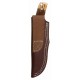 Couteau Browning Buckmark Hunter Bone Lame Acier 8Cr13MoV Manche Os Etui CUir BR0509B - Livraison Gratuite