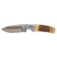 Couteau Browning Buckmark Hunter Bone Lame Acier 8Cr13MoV Manche Os Etui CUir BR0509B - Livraison Gratuite